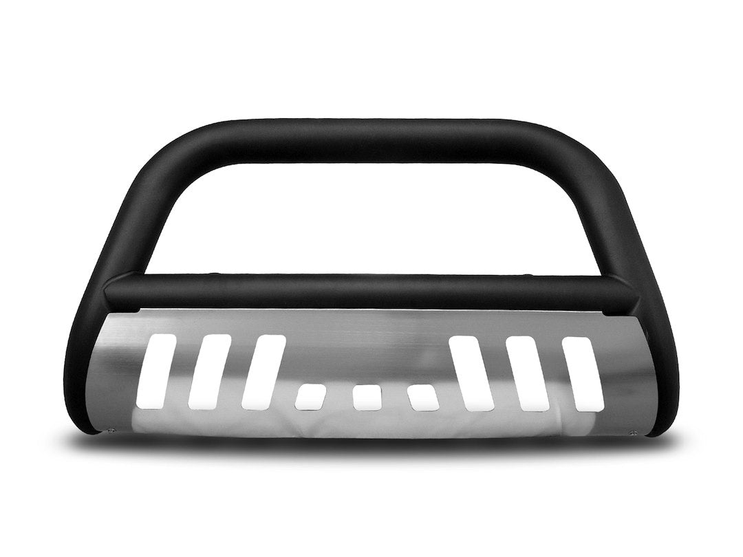 Armordillo 8705230 Classic Series Bull Bar - Matte Black With Aluminum Skid Plate Fits 2019-2021 Chevy Silveardo/Gmc Sierra 1500