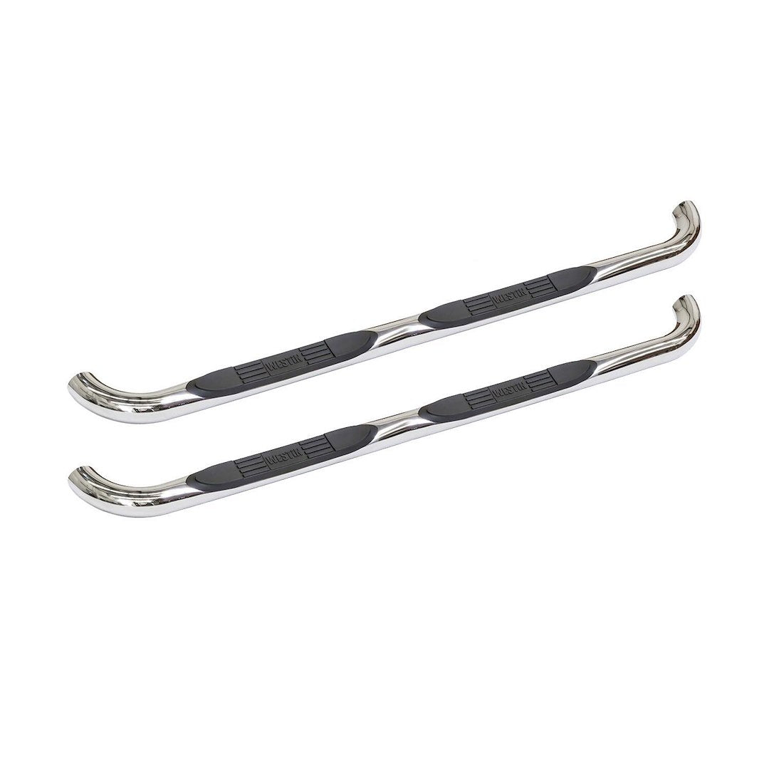 Westin 23-2400 E-Series 3 Round Nerf Bars Fits 2004-2006 Tundra Double Cab Polished Pair