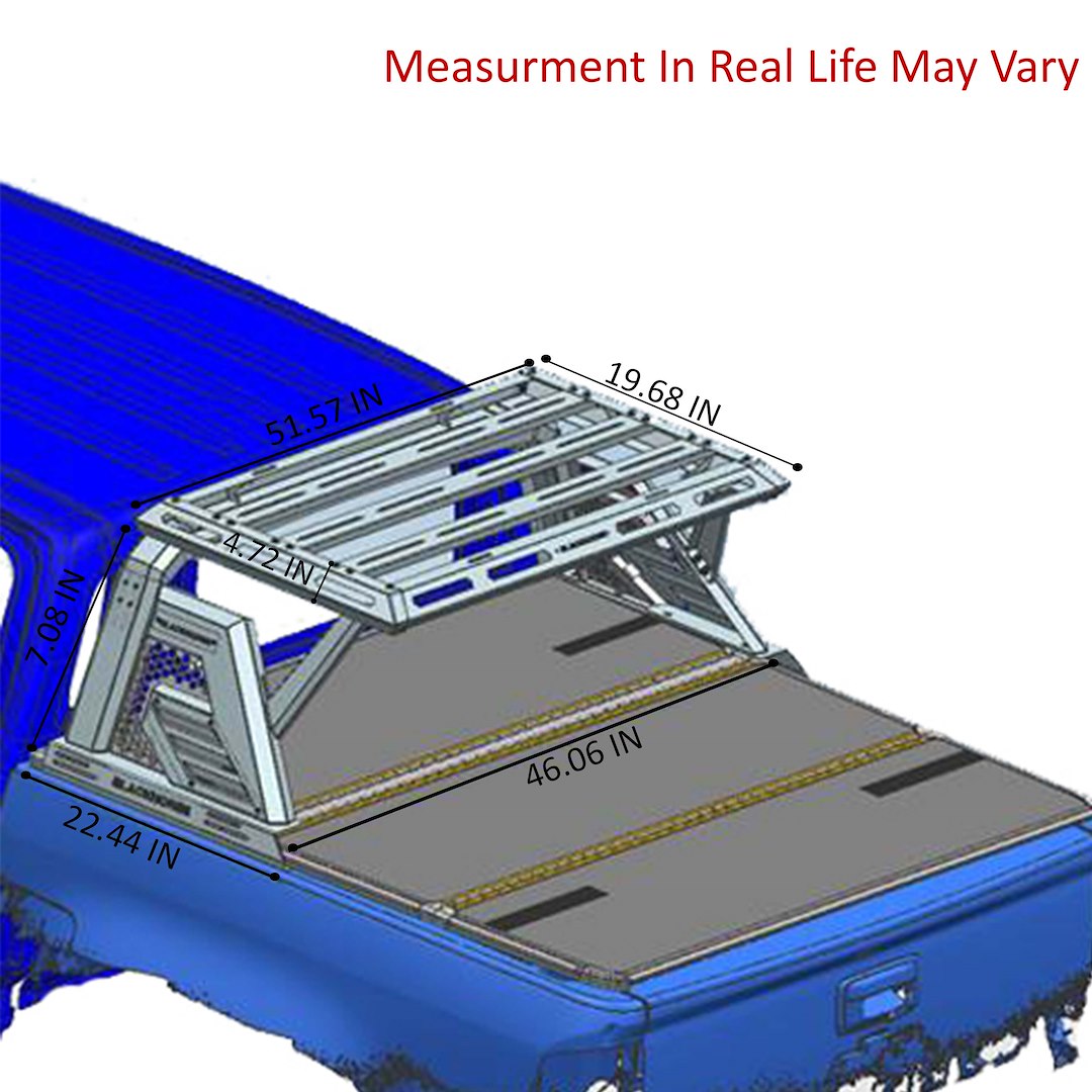 Black Horse Off Road Armour Ii Roll Bar W/Basket Black Compatible With 2019-2022 Ford Ranger-Ar2-07Ba3