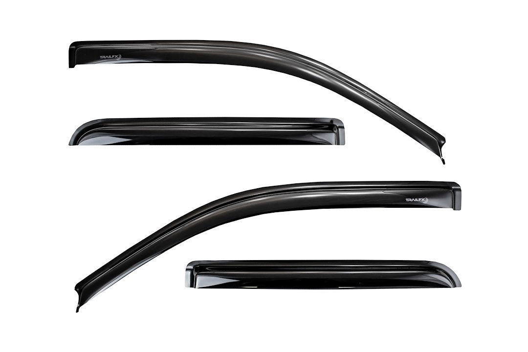 Trailfx Rain Guard Tape On Window Vent Visors Acrylic With A Smoke Tint 4 Piece Compatible With F150 Crew 04-08 - 4443H