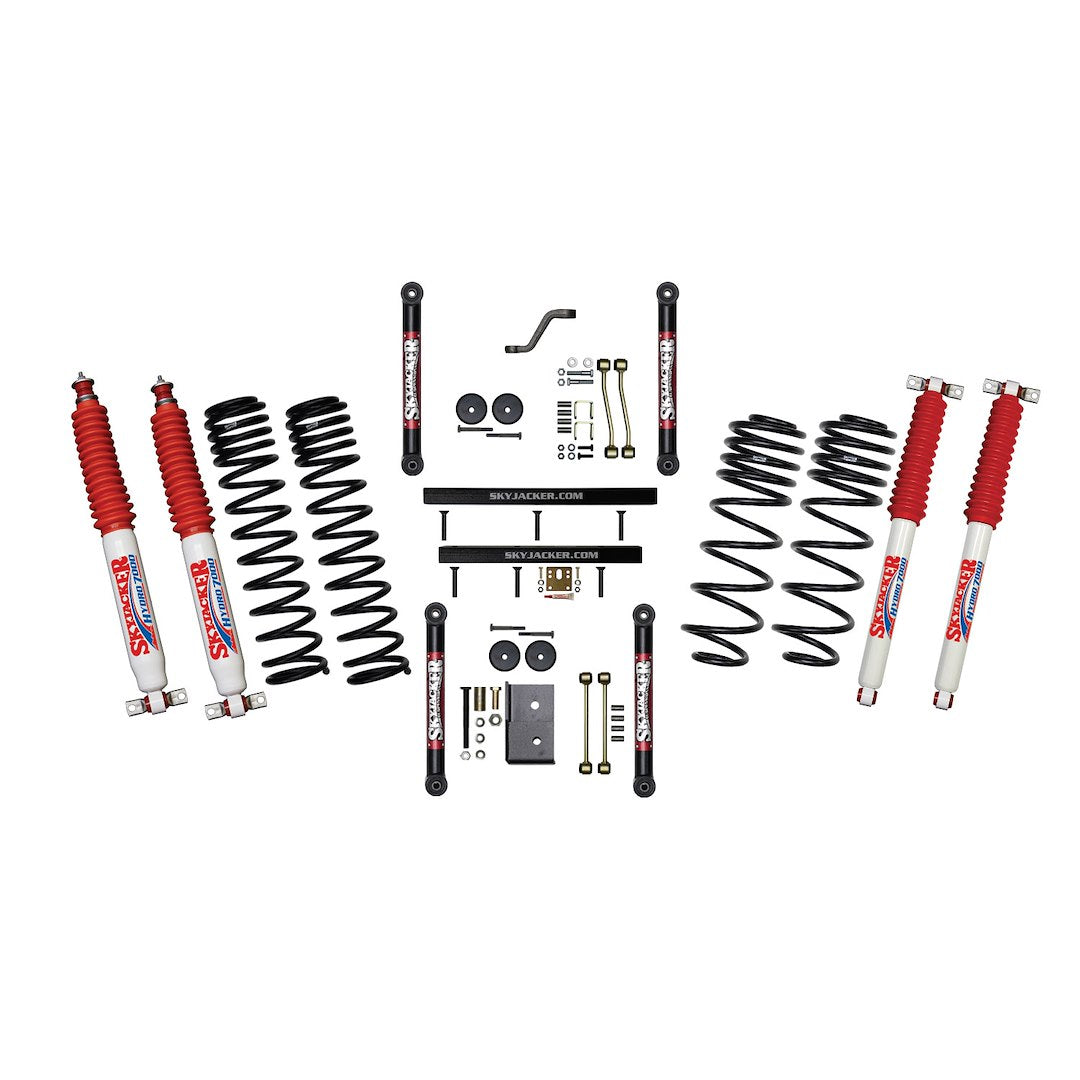 Skyjacker 4.0 Inch Dual Rate Long Travel Suspension Lift Kit With Hydro 7000 Shocks And Lower Control Arms