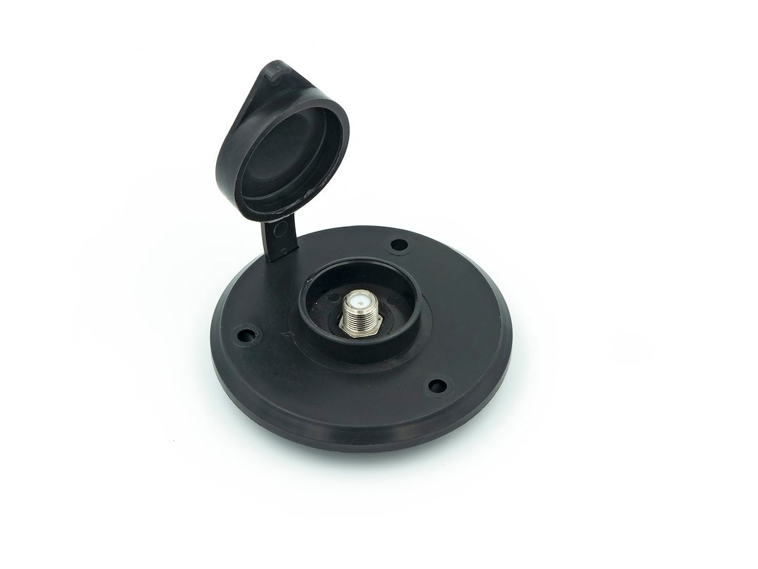 Thetford|B&B Molders Rv Replacement Parts And Accessories Camper Coaxial Antenna/Cable Tv Plate Large Jack Cover Polar Black Pn 94321