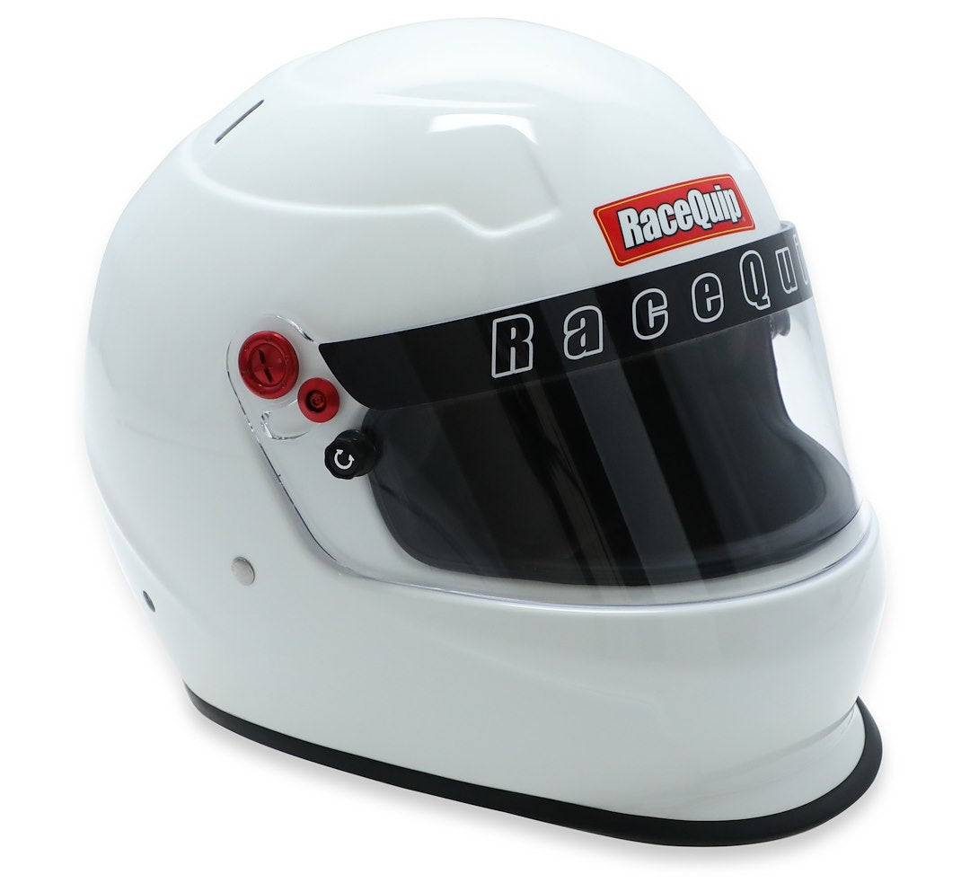 Racequip Full Face Helmet Pro20 Series Snell Sa2020 Rated Gloss White Xx-Small 276110