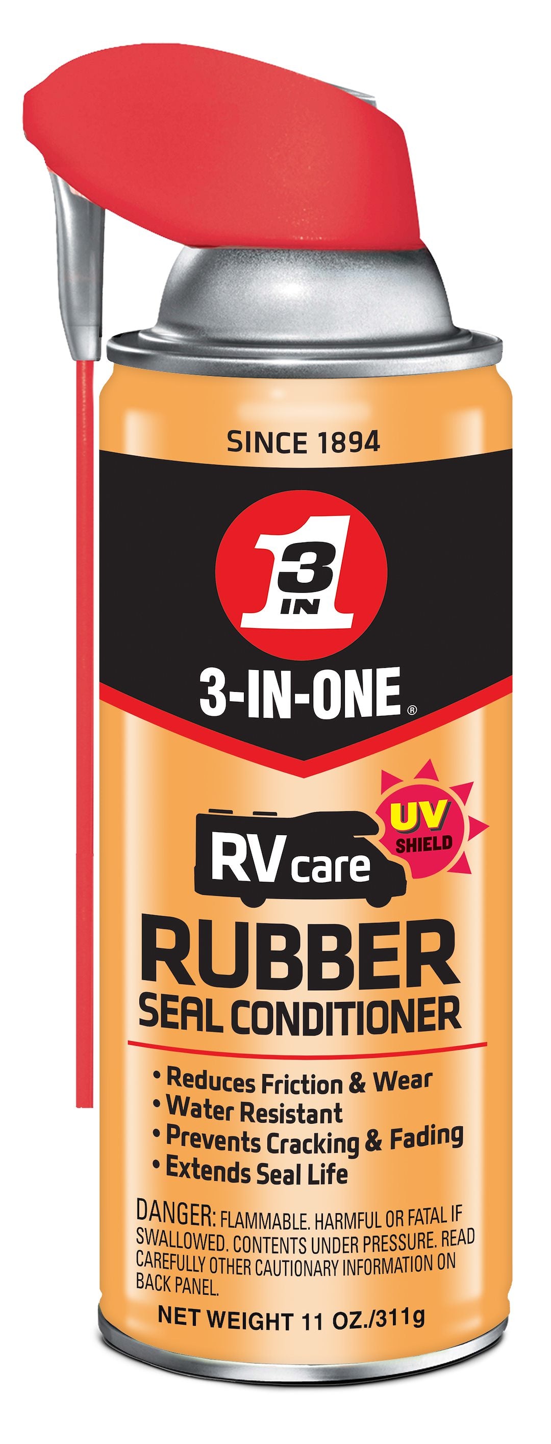 3-In-One Rvcare Rubber Seal Conditioner With Smart Straw Sprays 2 Ways, 11 Oz
