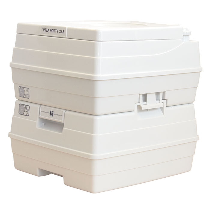 Dock Edge Sanitation Equipment Visa Potty, White, 24 Liter