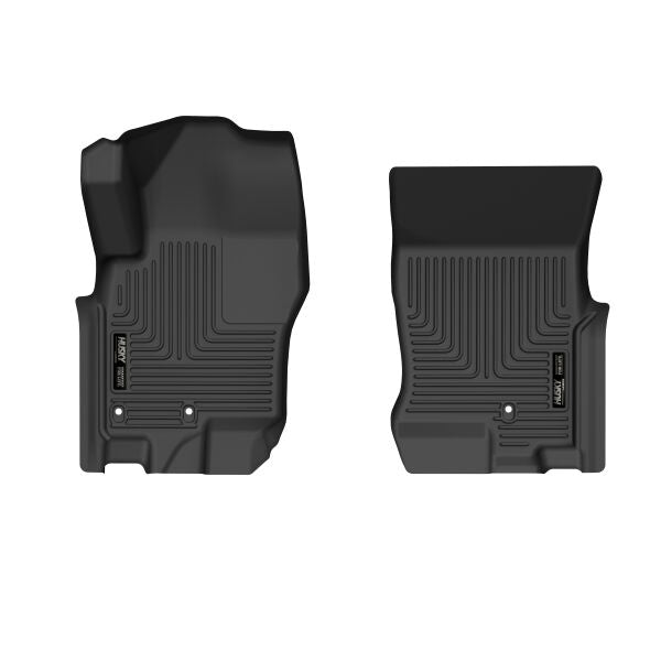 Husky Liners X-Act Contour Floor Mats | Fits 2008-2021 Nissan Frontier Crew Cab & Extended Cab; 2009-2012 Suzuki Equator Crew Cab & Extended Cab | Front Row, 2-Pc Black - 52331