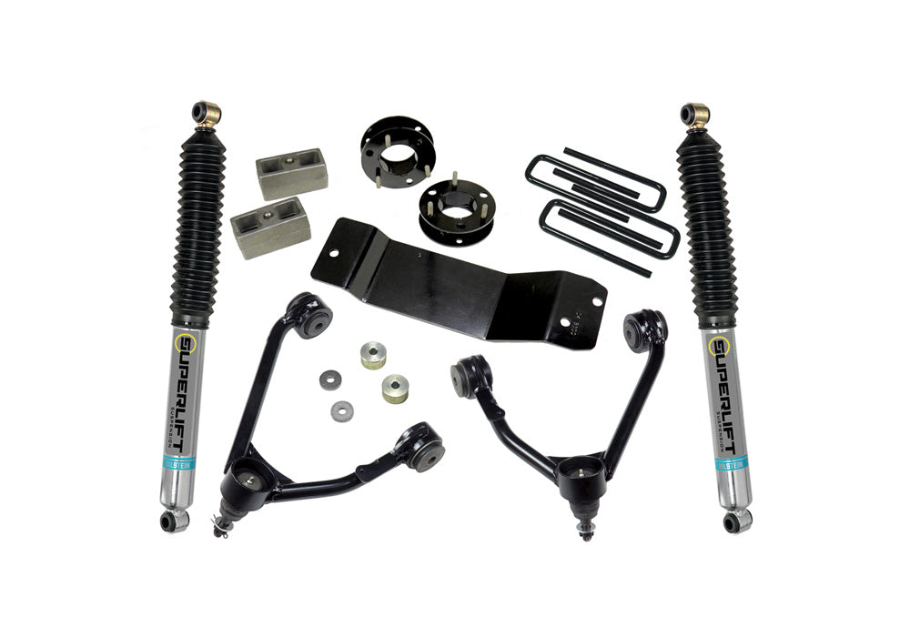 Realtruck Superlift Suspension 3.5' Lift Kit | Complete Lift Kit With Rear Bilstein 5100 Shocks & Upper Control Arms | 3700B | Fits 2007-2016 Chevrolet Silverado/Gmc Sierra 1500 4Wd W/Cast Steel Arms