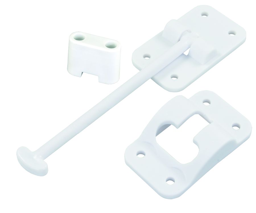 Jr Products 10444B Polar White 6 T-Style Door Holder With Bumper