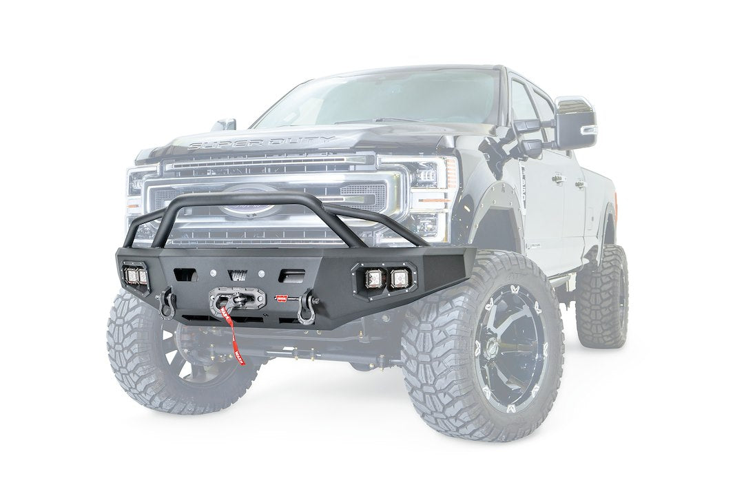 Warn 106918 Ascent Hd Front Bumper With Baja Bar, Fits: Ford Super Duty F250 & F350 (2017-2021)