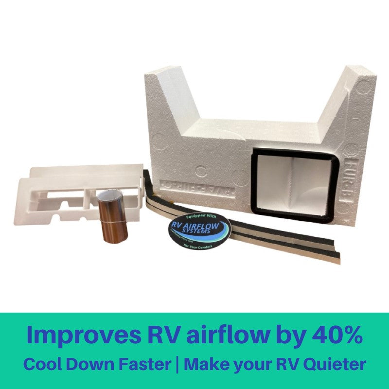 RV Airflow Systems RVAF-FUR Diverter for Furrion Chill AC – White Vent Filter Accessory for Enhanced Airflow in RVs