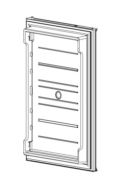 Norcold 638534 Lower Door For N8Xflt, Black
