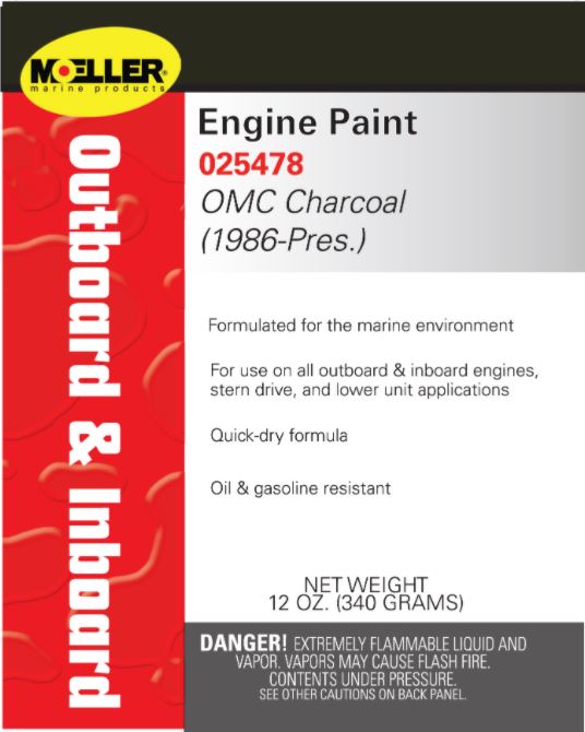 Moeller Charcoal Non Metalic, Omc Drive Systems Paint