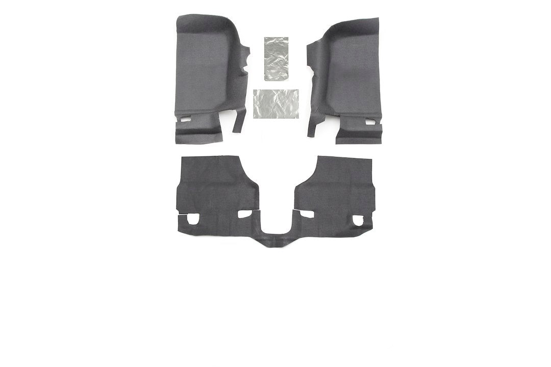 Bedrug - Jeep Bedtred | 2011 - 2018 Jeep Wrangler Jk 2 Door, Front Floor Liners (Includes Heat Shields) | Grey - 3 Pc. | Btjk11F2