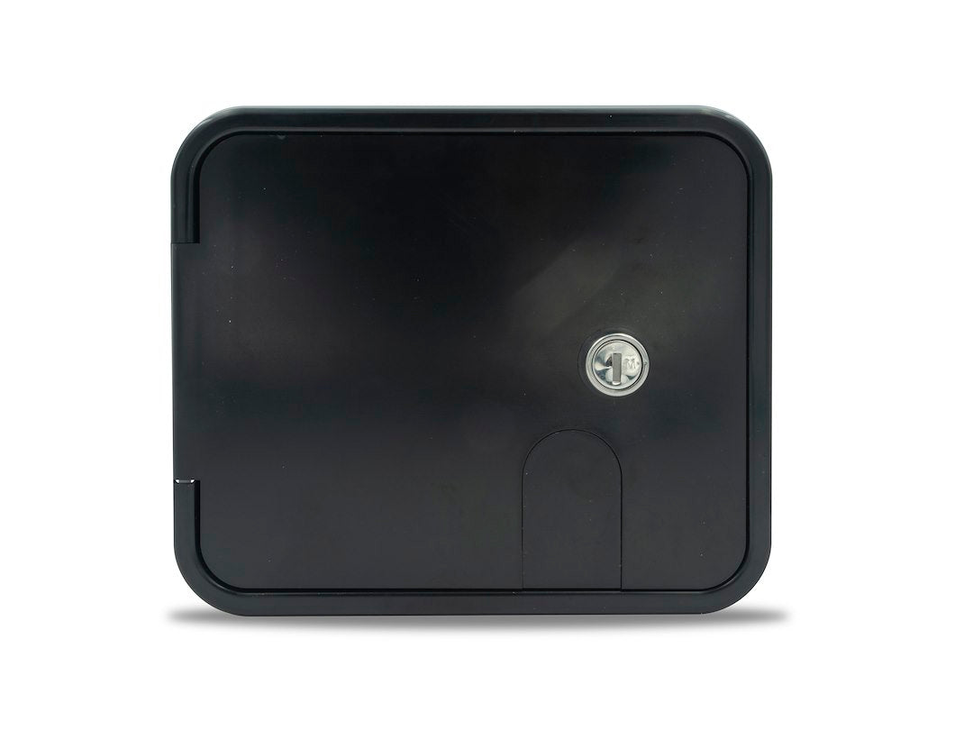 Thetford 94336 Medium 30/50 Amp Electric Cable Hatch With Keyed Entry - Black