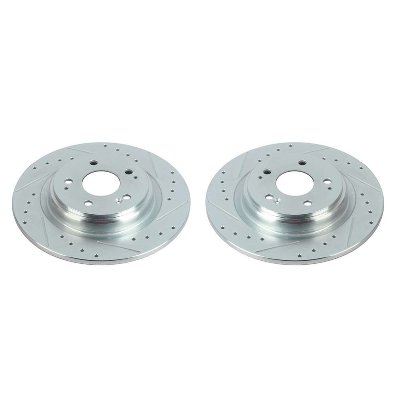 Power Stop Jbr1781Xpr Drilled And Slotted Rear Brake Rotor Pair For Acura Mdx 2017-2020 [Model Specific]