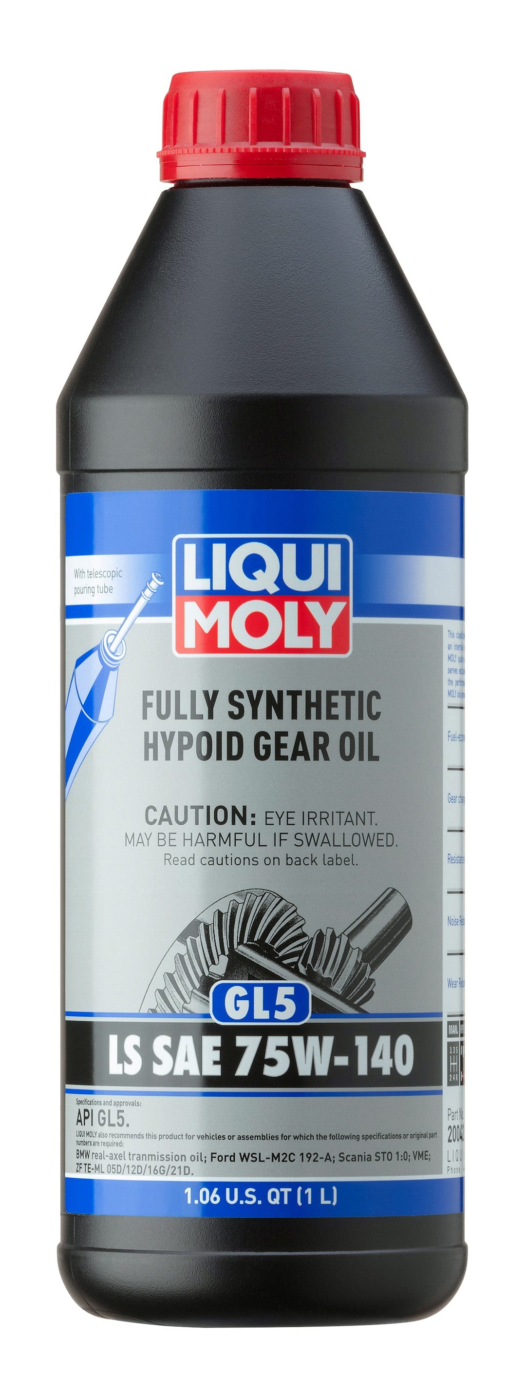 Liqui Moly 1L Fully Synthetic Hypoid Gear Oil (Gl5) Ls Sae 75W-140