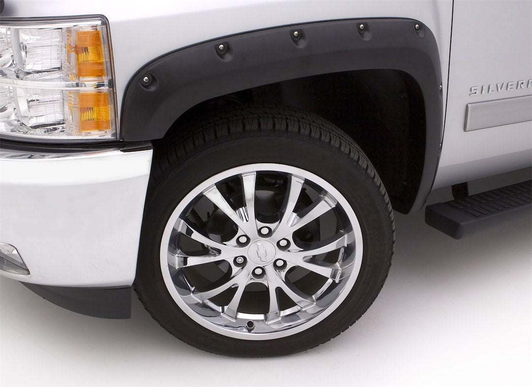 Lund 19-22 Gm Silverado/Sierra Rx-Flat Textured Elite Series Fender Flares W/Black Bolts - Black 4Pc