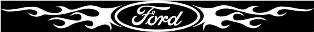 Chroma Graphics 3703 Ford Logo W/Flames - Windshield Decal