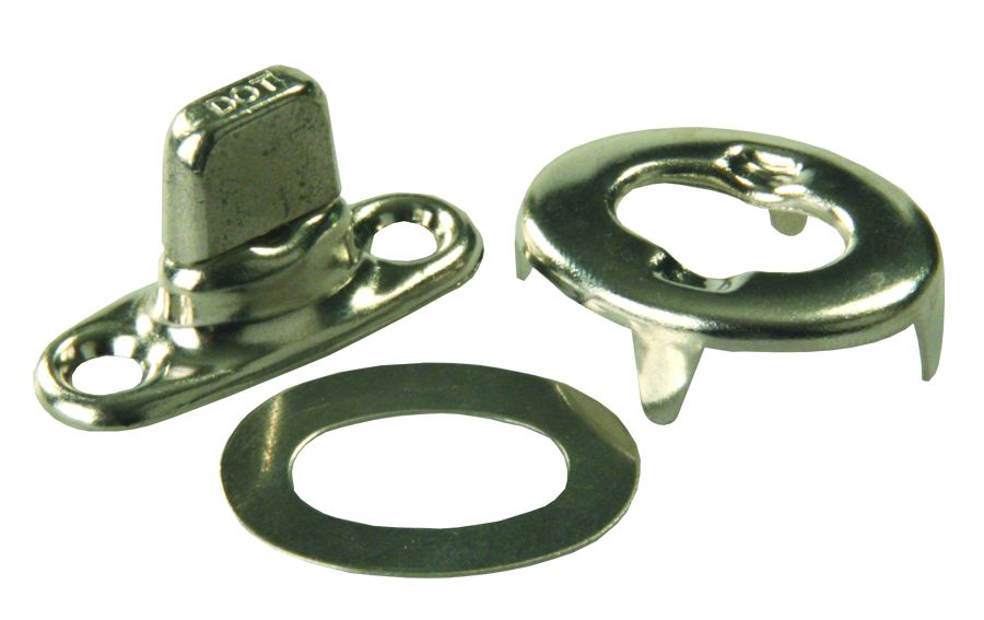 Jr Products 81595 Turn Button Assembly Silver Chrome, 3/4