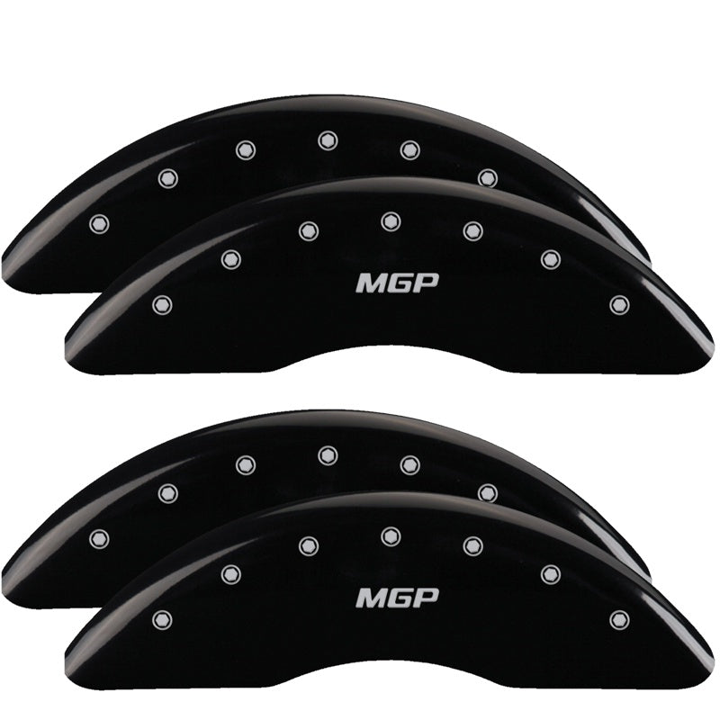 Mgp Caliper Covers 55007Smgpbk Mgp Black Powder Coat Finish, Silver Characters, Set Of 4