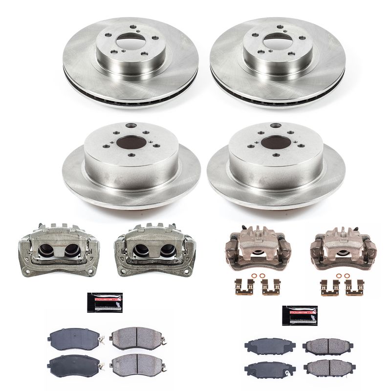 Power Stop Kcoe6113 Autospecialty Front And Rear Brake Caliper Kit- Brake Rotors, Brake Pads & Calipers For Subaru Impreza 2012-2016 [Model Specific]