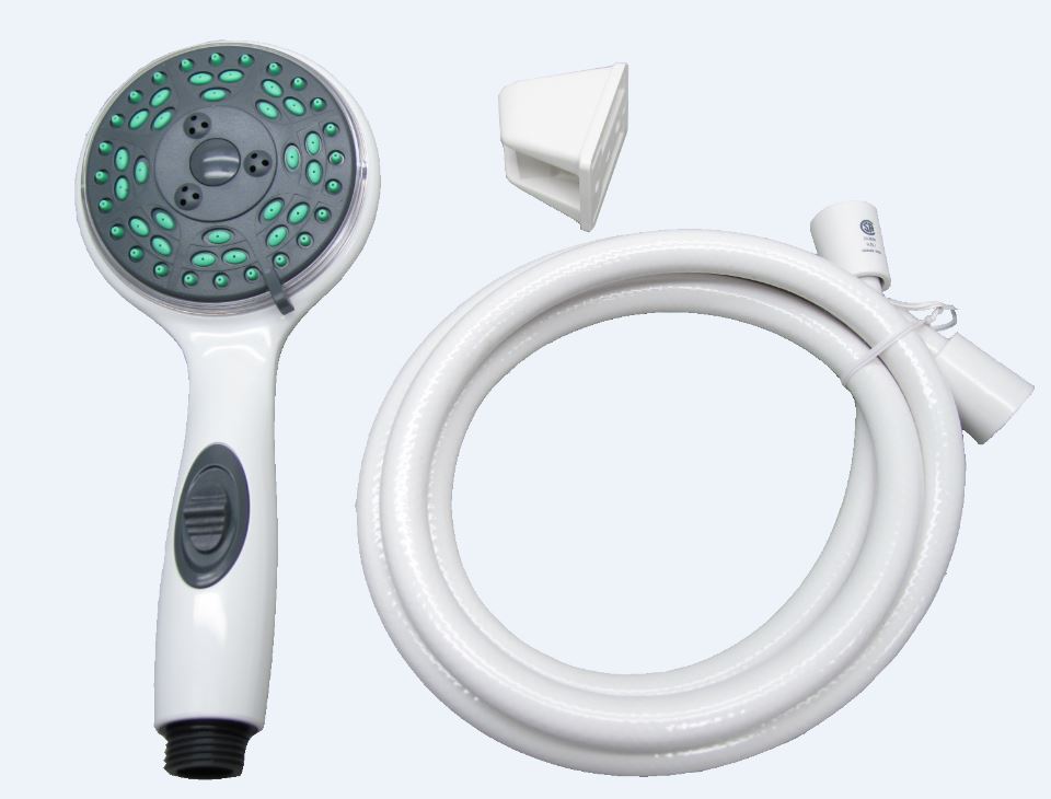 Empire Faucets American Brass Crd-Dx-Aps80W Rv Deluxe 5-Function Massaging Shower Kit With Pressure Assist And Water Saving Feature - White