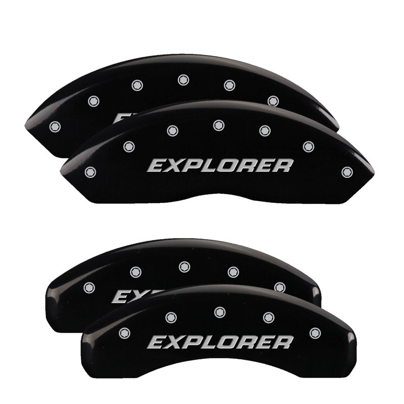 Mgp Caliper Covers 10252Sexpbk Explorer (Pre-2011) Black Powder Coat Finish, Silver Characters, Set Of 4