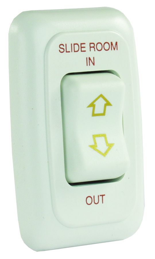 Jr Products 12075 White Single Slide-Out Switch Assembly With Bezel