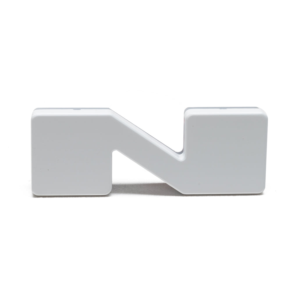 Oracle Lighting 3140-A-001 Single Universal Illuminated White Led Letter N With Matte White Finish Letter Badge - Sleek Design - Customized High-End Appearance