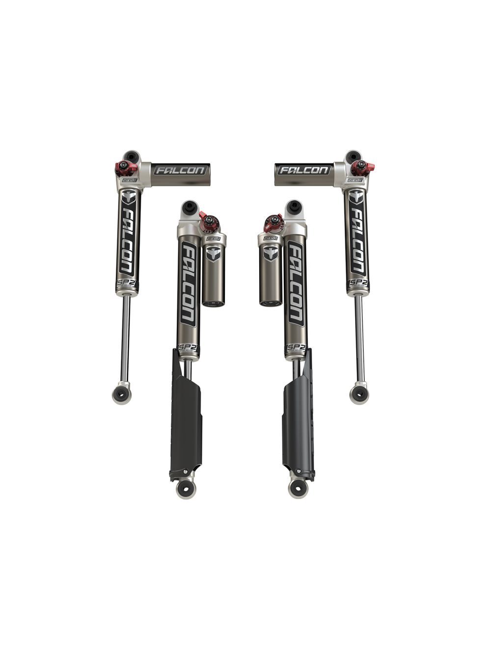 Jlu 4-Door: Falcon Sp2 3.3 Fast Adjust Piggyback Shocks (0-1.5” Lift)