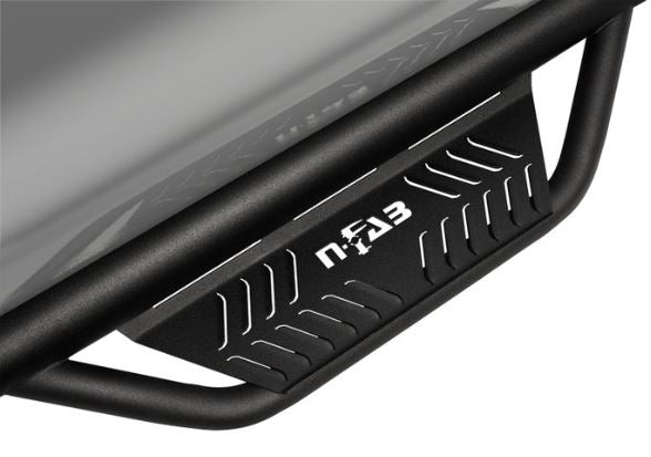 N-Fab Podium Lg Steps For Ford Ranger | Cab Length, Stainless Steel, Textured Black | Hpf1981Cc-Tx | Fits 2019-2020 Ford Ranger Crew Cab All Beds, Srw Gas