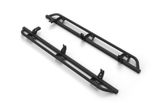 N-Fab Trail Sliders For Ford Ranger | Cab Length, Heavy Duty 2' Tubing, Textured Black | Tsf19Cc-Tx | Fits 2019-2020 Ford Ranger Crew Cab All Beds, Srw Gas