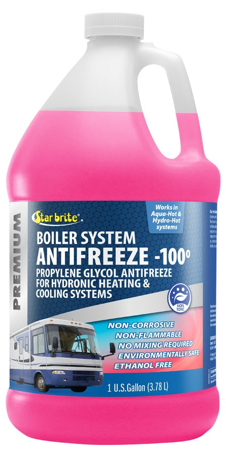 Star Brite Premium -100° Boiler System Antifreeze - Propylene Glycol Heating & Cooling Fluid - Made In Usa - 1 Gallon (032700)