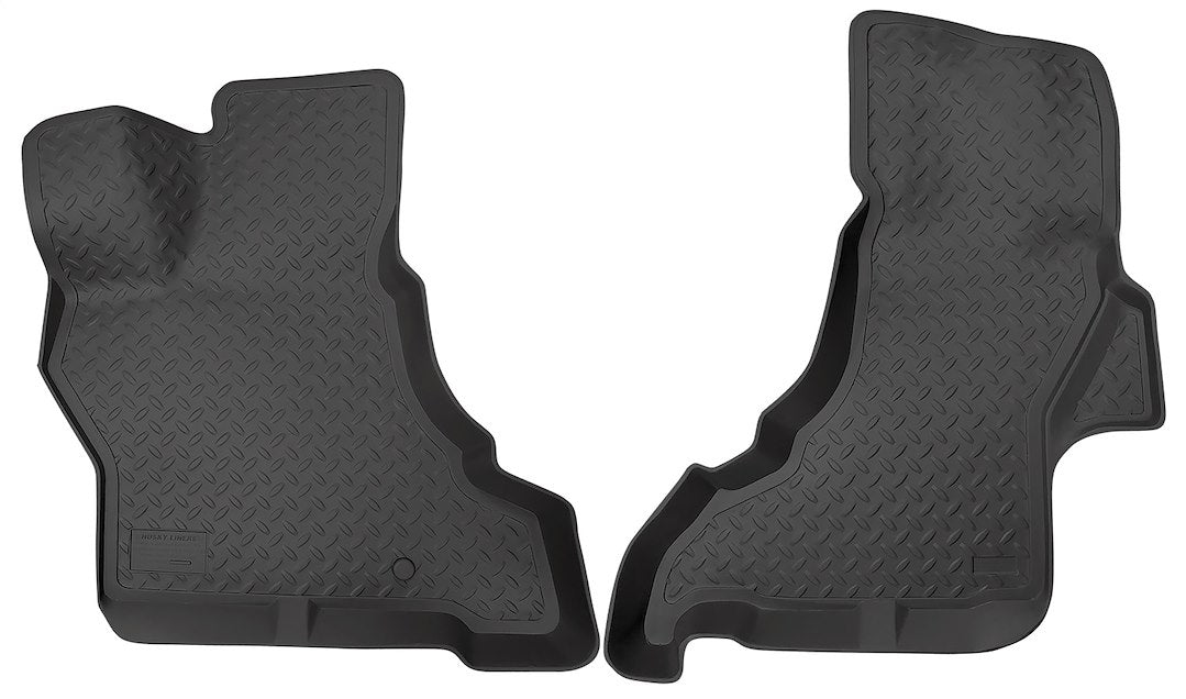 Husky Liners Classic Style Series | Fits 1997-2024 Ford E-350, 17-24 E - 450 Sd, 1997-2014 Ford E-150/E-250, Front Floor Liners, Black | 33251