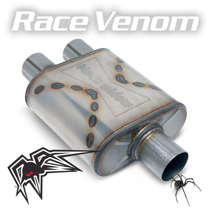 Black Widow Race Venom 3' In 2.5' Out Muffler Single/Dual