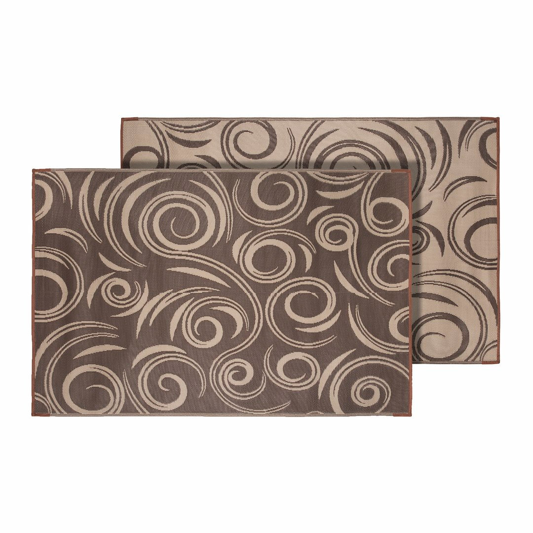 Faulkner Furniture 68862 Mat Swirl 8X20 Brown/Beige