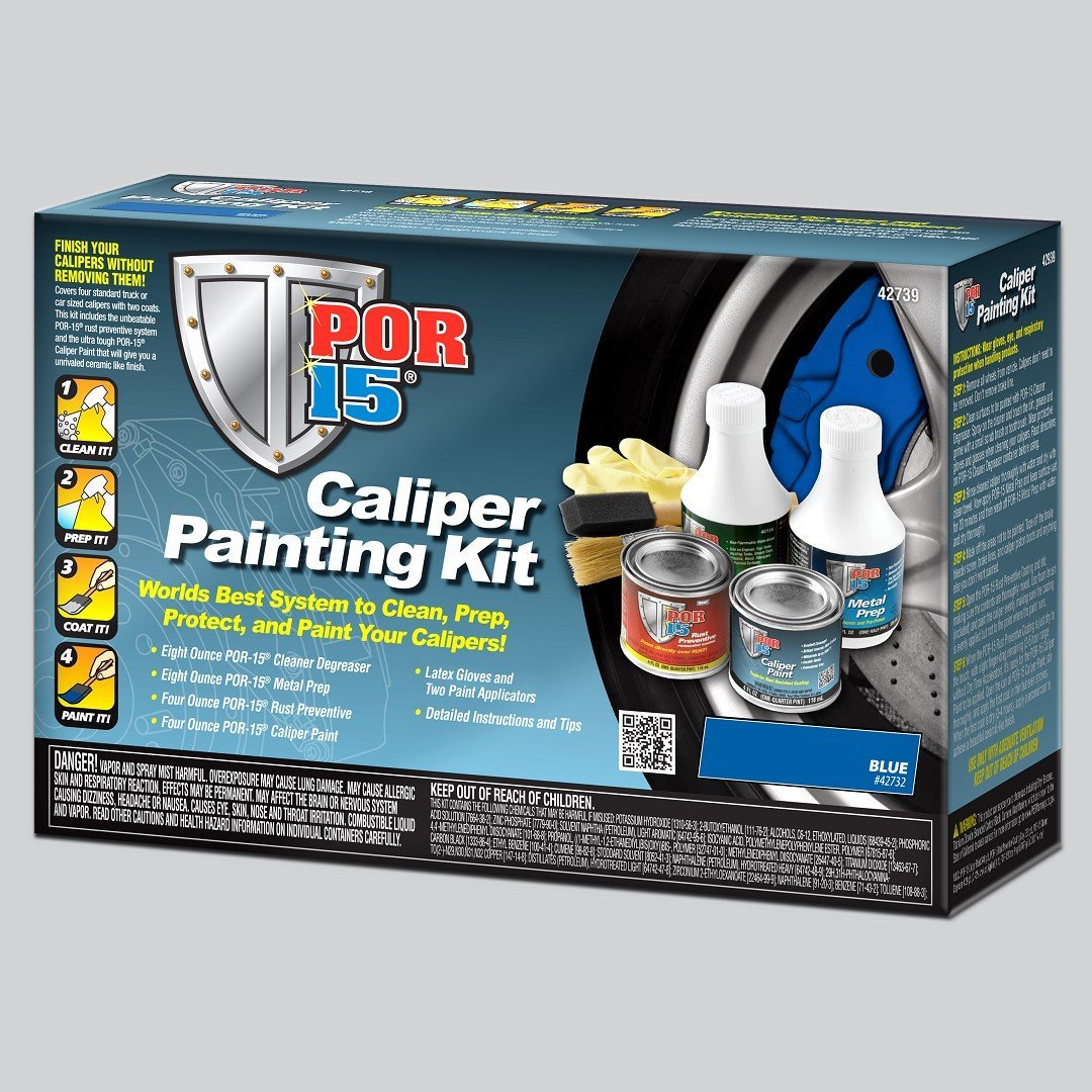 Por-15 Caliper Painting Kit, Clean, Prep And Paint Brake Calipers, Blue