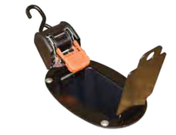 Lock 'N Load (F18804 Black/Orange Flush Mount Bike Tie-Down Strap