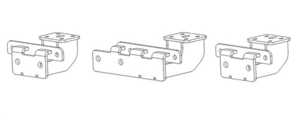 Go Rhino D64506Btk Dominator Xtreme D1 D2 D6 Dss Dt Side Steps - Mounting Brackets Only For Jeep 18-24 Wrangler