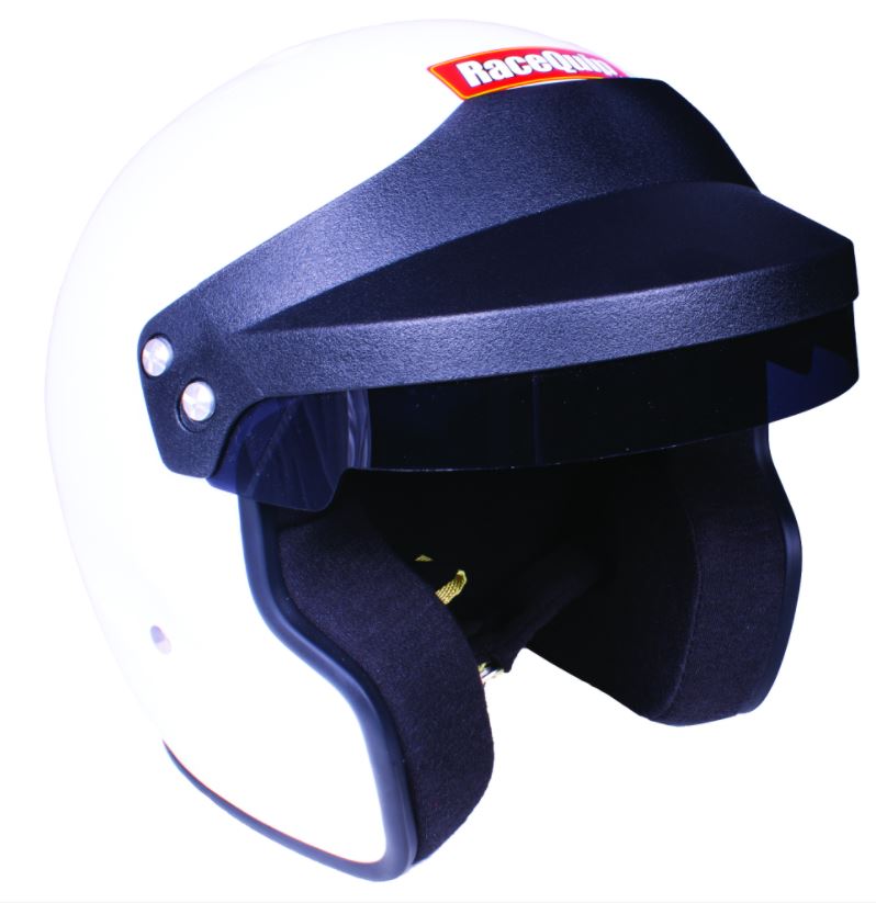 Racequip Open Face Helmet Of20 Series Snell Sa-2020 Rated Gloss White Large 256115