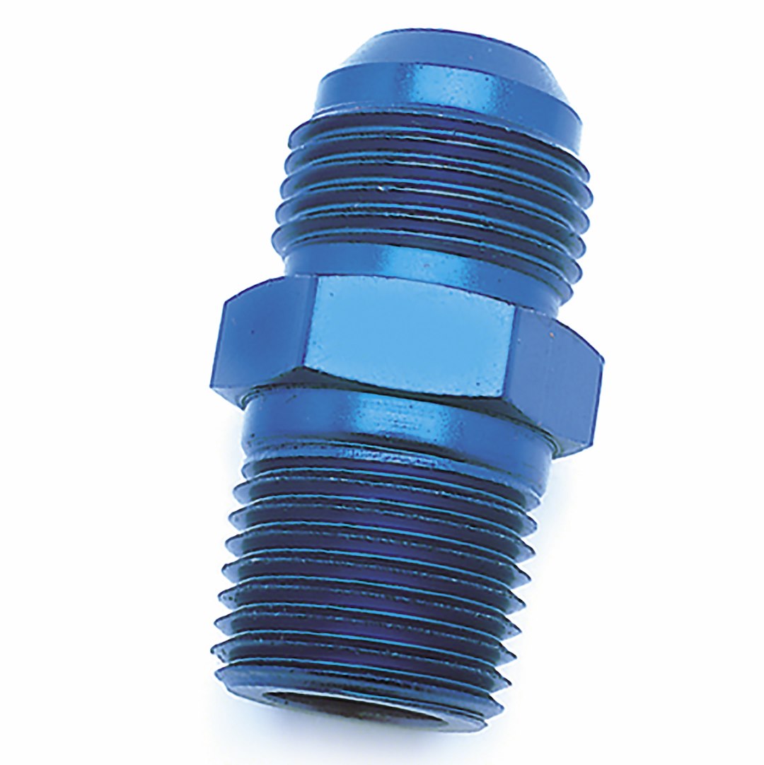 -8An X1/2Nptf Blu St Fl To Pipe Adp