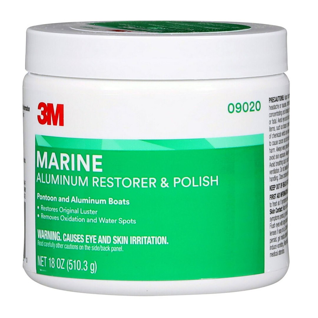 3M Marine Aluminum Restorer And Polish, 09020, 18 Oz, For Marine Detailing, Remove Heavy Oxidation And Chalking, 1 Tube