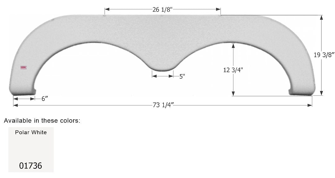 Icon Fender Skirt, Tandem, Starcraft, Fs1736, Polar White
