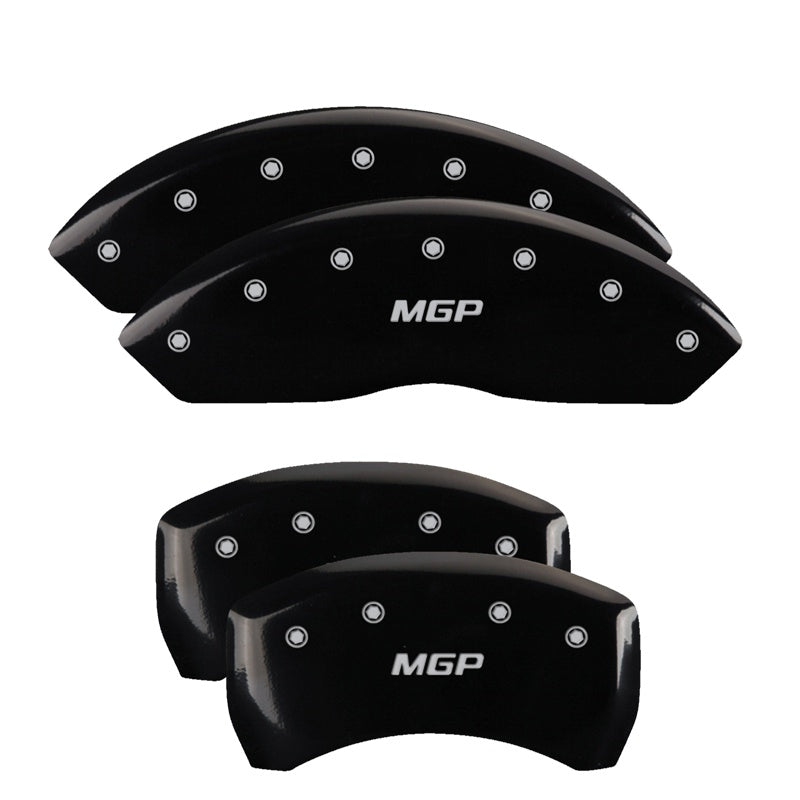Mgp Caliper Covers 14257Smgpbk Mgp Black Powder Coat Finish, Silver Characters, Set Of 4