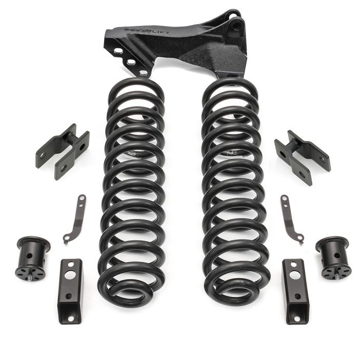Readylift 46-20252 2.5'' Coil Spring Front Lift Kit With Front And Rear Shock Extensions And Front Track Bar Bracket For Ford F250/F350/F450 Diesel 4Wd