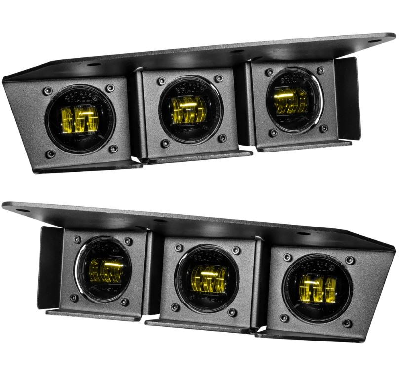 Oracle Lighting 5890-006 Yellow Triple Led Fog Light Kit For Steel Bumper Fits 2021 2024 Bronco - Six High-Powered Emitters, Provides Significant Visibility