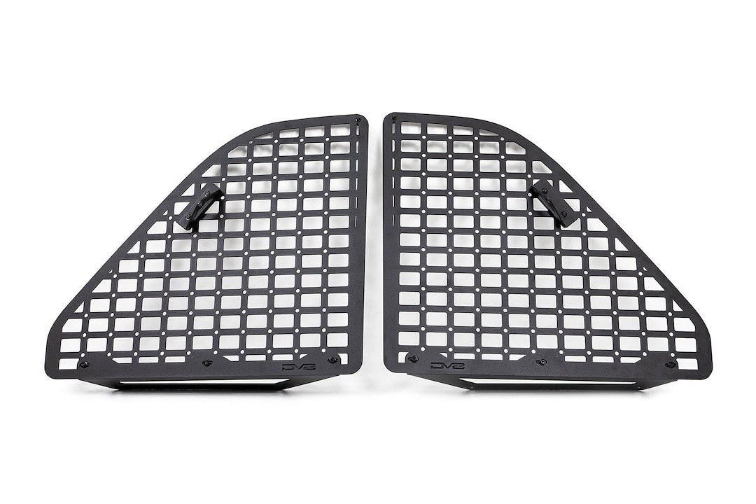 Dv8 Offroad Rear Window Molle Storage Panels For 2018-2023 Jeep Wrangler Jl 4-Door | Includes Passenger & Driver Side Panels | Mount Molle Bags, Tools, & Other Accessories
