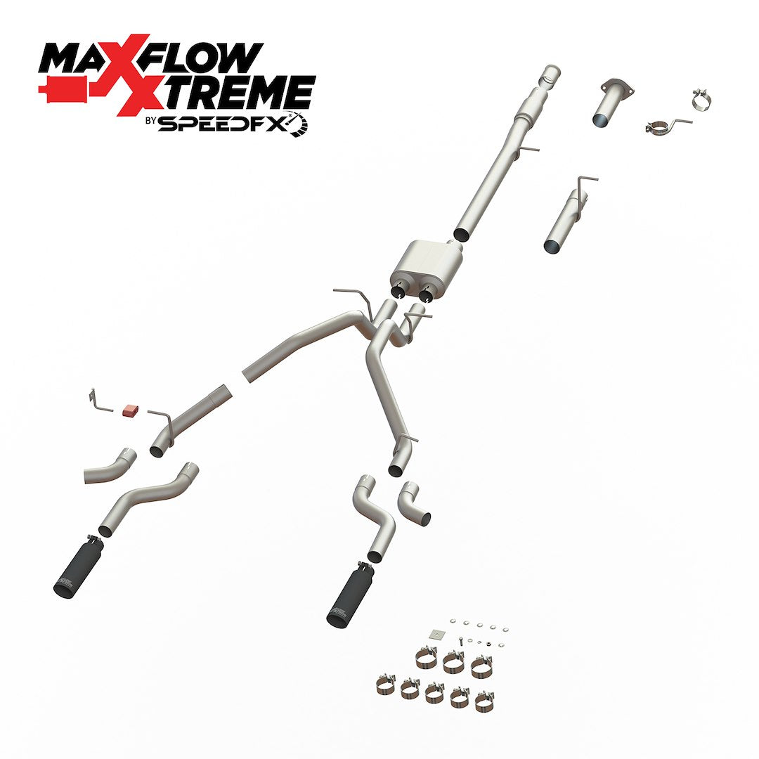 Speed Fx Cat Back Performance Exhaust System Silverado/Sierra 1500 2007-2013, Silver (50100)