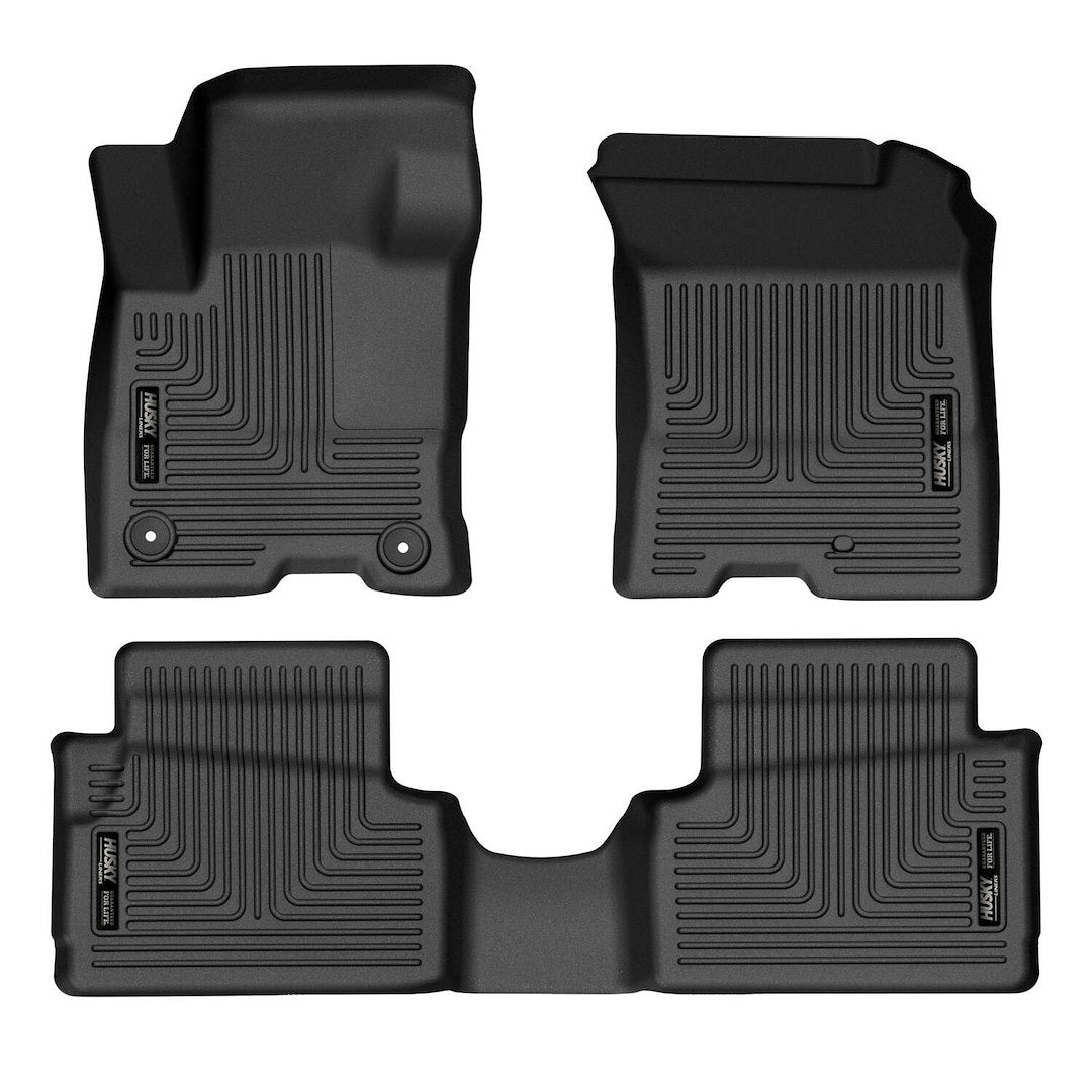 Husky Liners Weatherbeater Floor Mats | Fits 2022-2025 Ford Maverick, Full Hybrid Ev-Gas | Front & 2Nd Row, 3-Pc Black - 95401