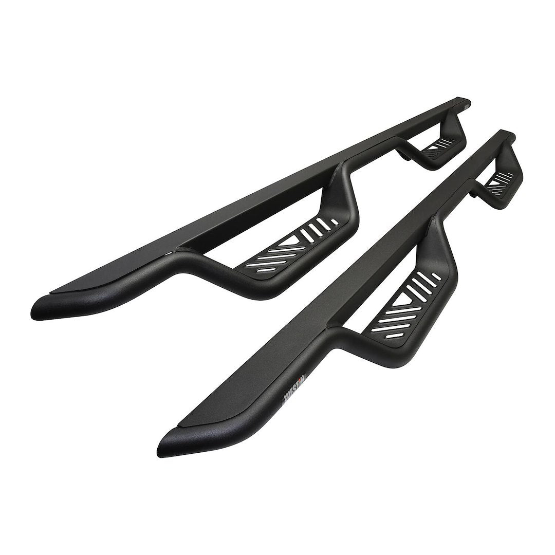 Westin 20-13725 Black Outlaw Drop Nerf Step Bars Fits 2014-2018 Silverado Sierra 1500 2015-2019 2500 3500 Crew Cab (Excl. Diesel) 1 Pair